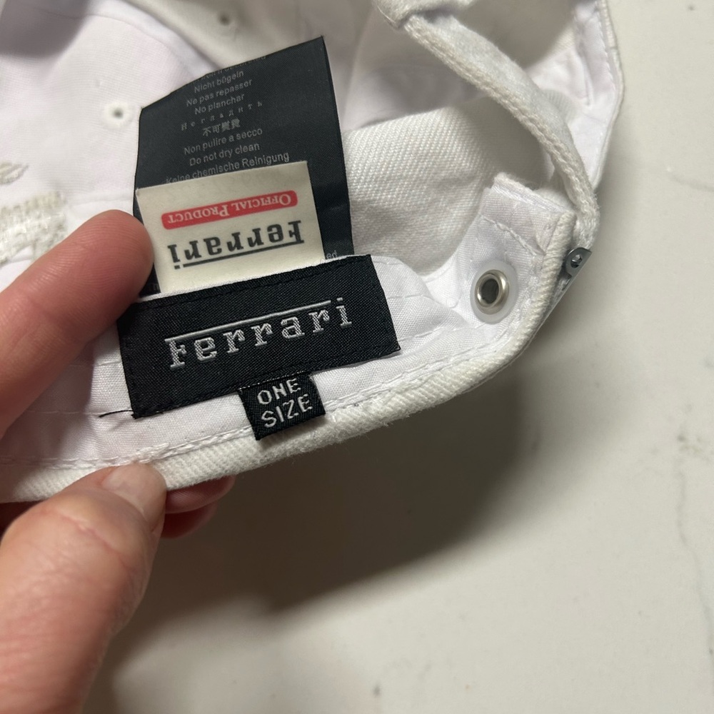 ✨Ferrari White and Silver BallCap / Hat OS - Picture 3 of 8